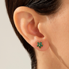 14k Smaragd Blumenohrringe