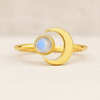 Mondstein Halbmond Ring