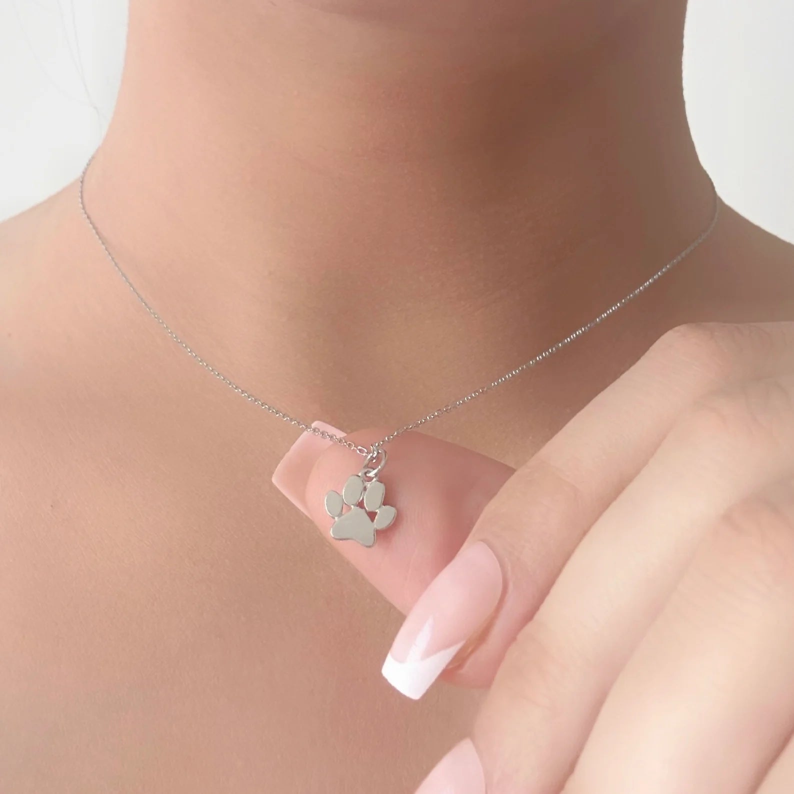 Pfoten Schmuckset Silber
